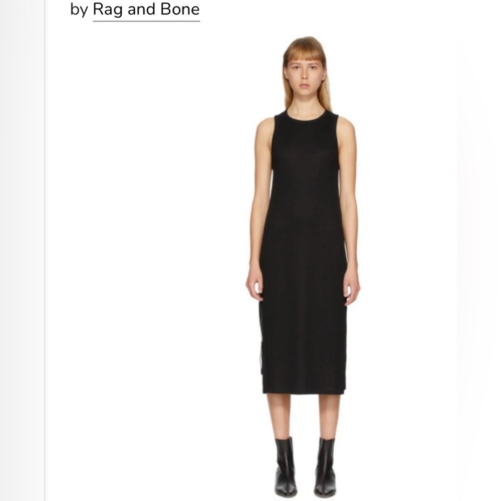 rag & bone Black Knit Midi Dress
